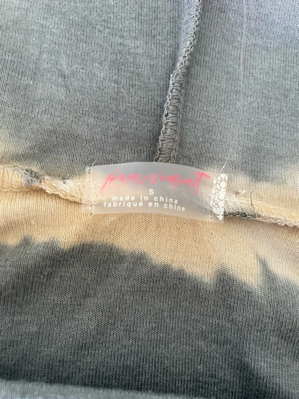 FP Movement by Free People | Gray Tie-Dye Hoodie Top | Workout Top - Picture 11 of 12